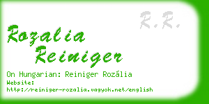 rozalia reiniger business card
