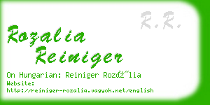 rozalia reiniger business card
